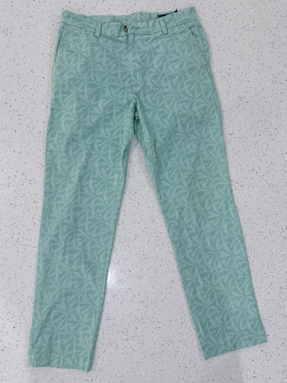 Men's Patterned Mint Green Dress Pants